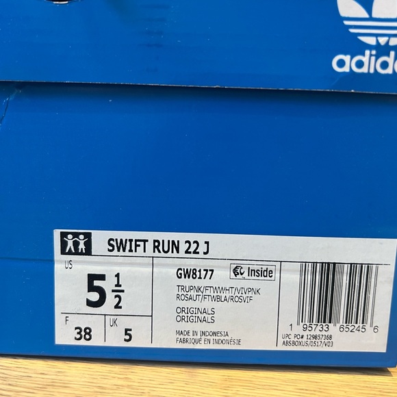 NWT Pink Adidas Swift Sneaker for Kids - Picture 4 of 4